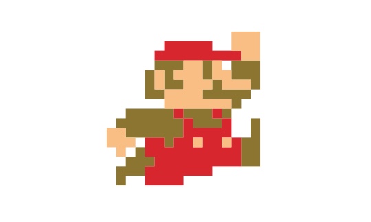 8-bit Mario icon from the Super Mario Bros. Game.
