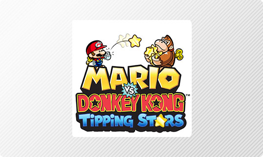 Logos for the Mario vs. Donkey Kong: Tipping Stars game.